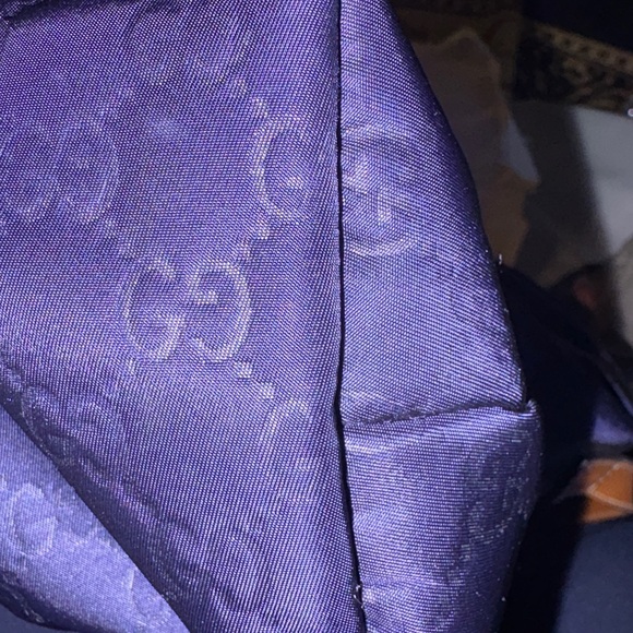 Gucci Navy nylon Messenger Bag with Brown Leather Strap - Picture 12 of 16